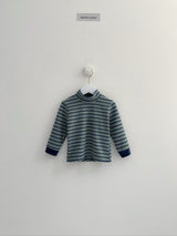 [digreen] Mix Stripe Bottleneck Tee