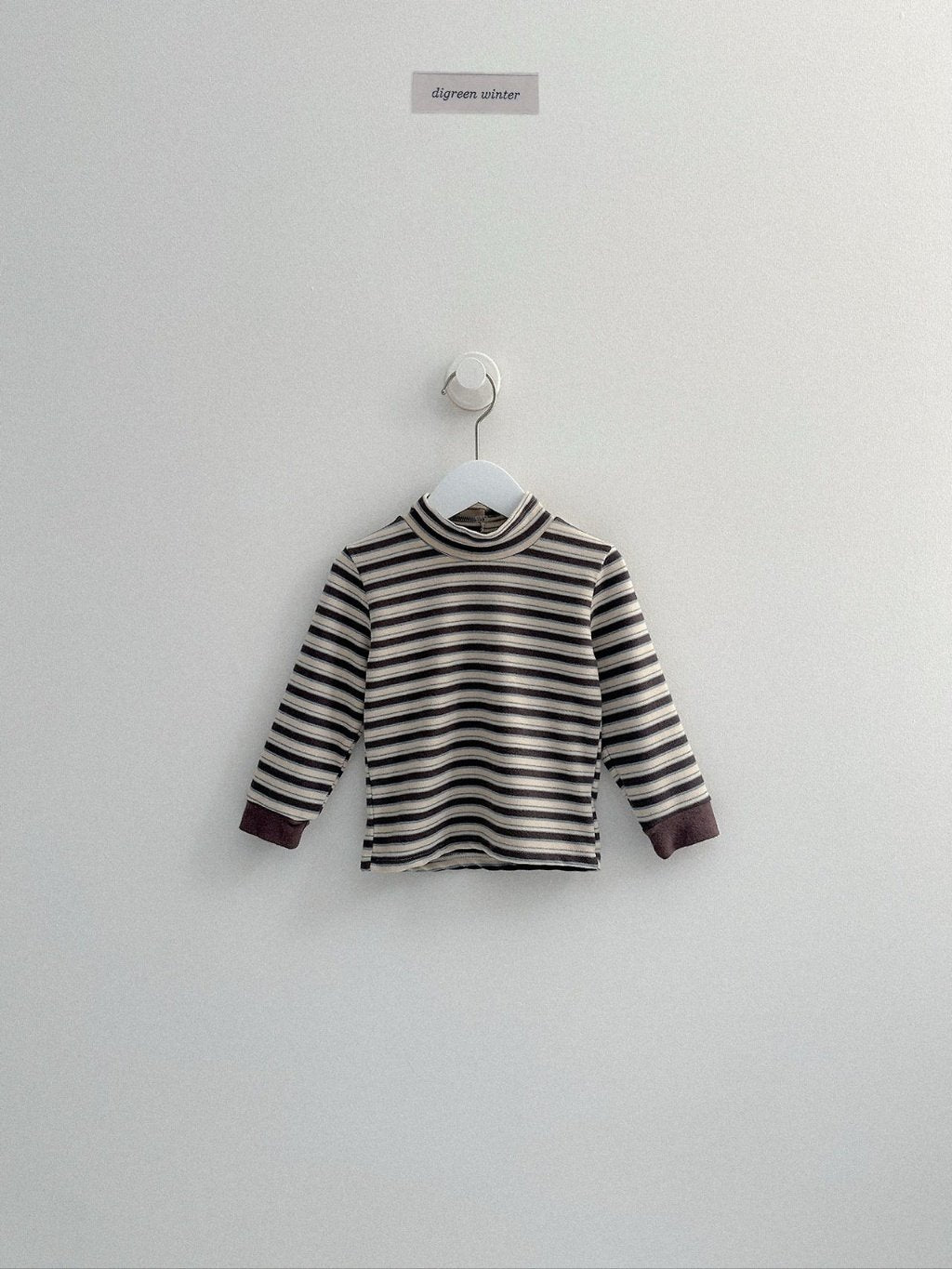 [digreen] Mix Stripe Bottleneck Tee