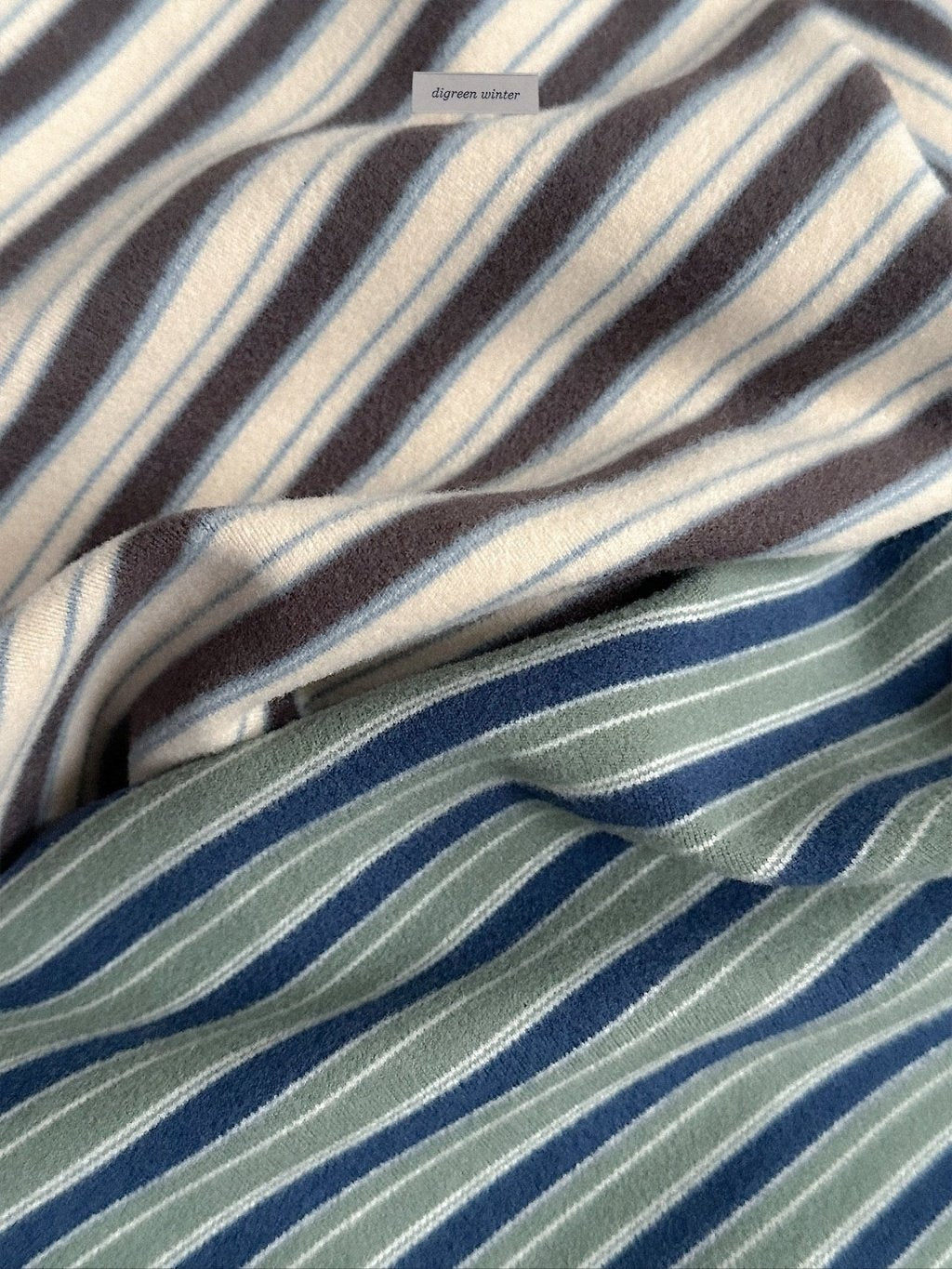 [digreen] Mix Stripe Bottleneck Tee