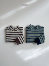 [digreen] Mix Stripe Bottleneck Tee