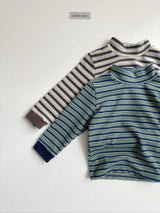 [digreen] Mix Stripe Bottleneck Tee