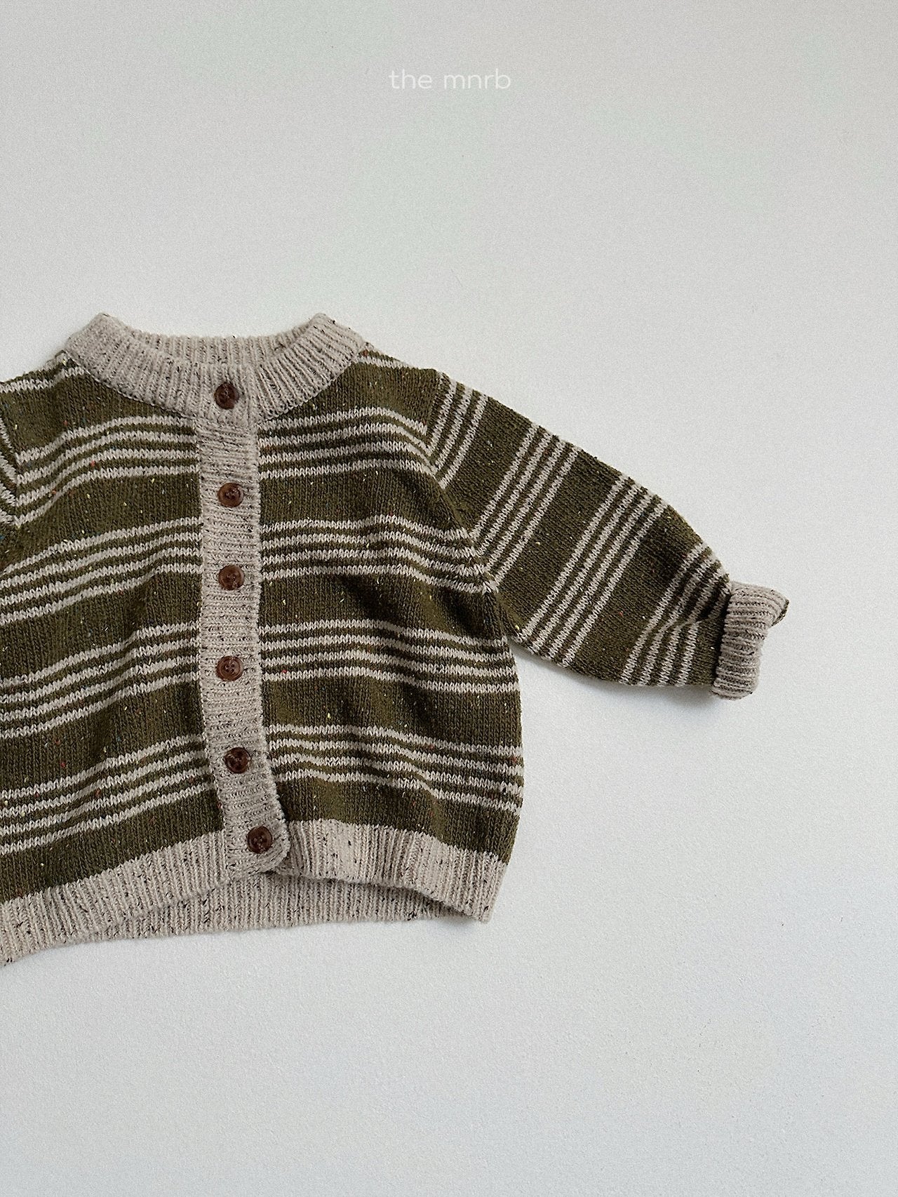 [minirobe] Four line knit cardigan