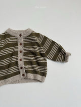 [minirobe] Four line knit cardigan