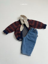[minirobe] Four line knit cardigan