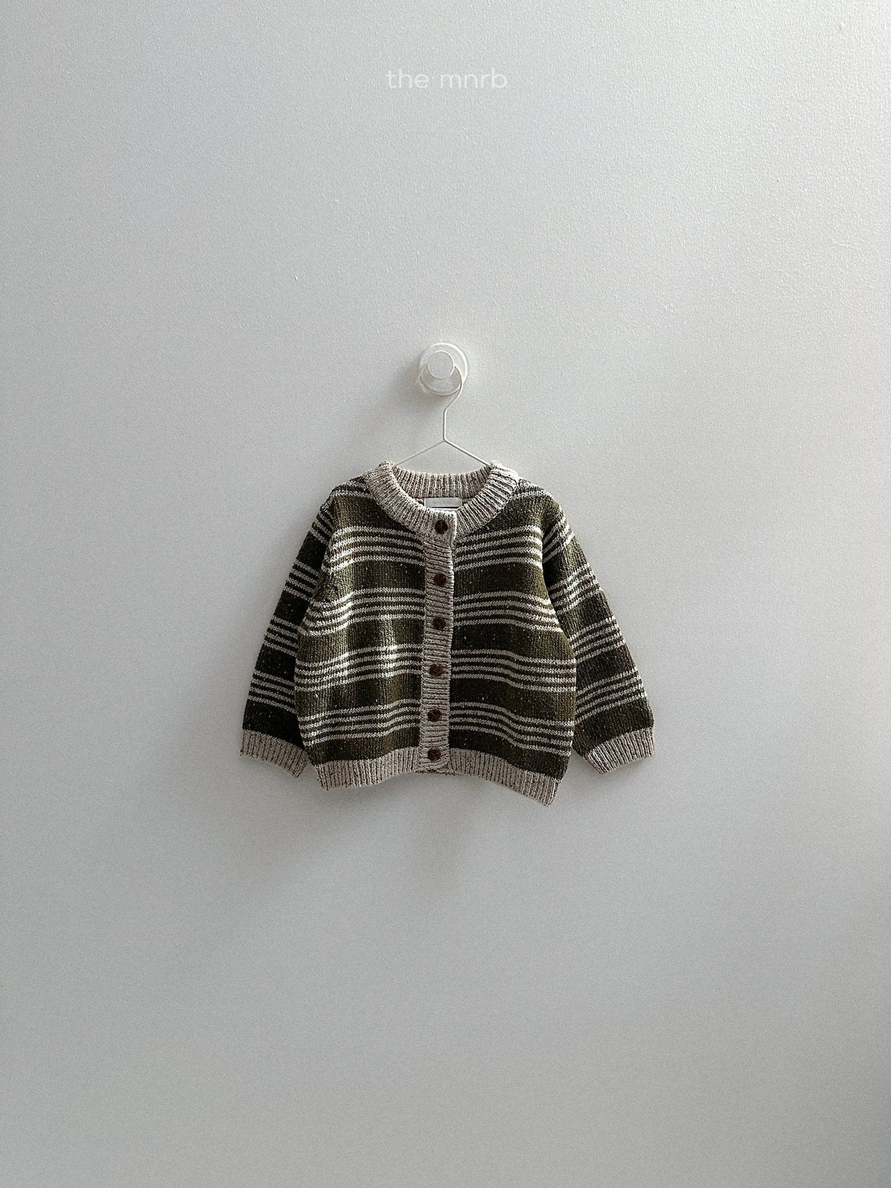 [minirobe] Four line knit cardigan