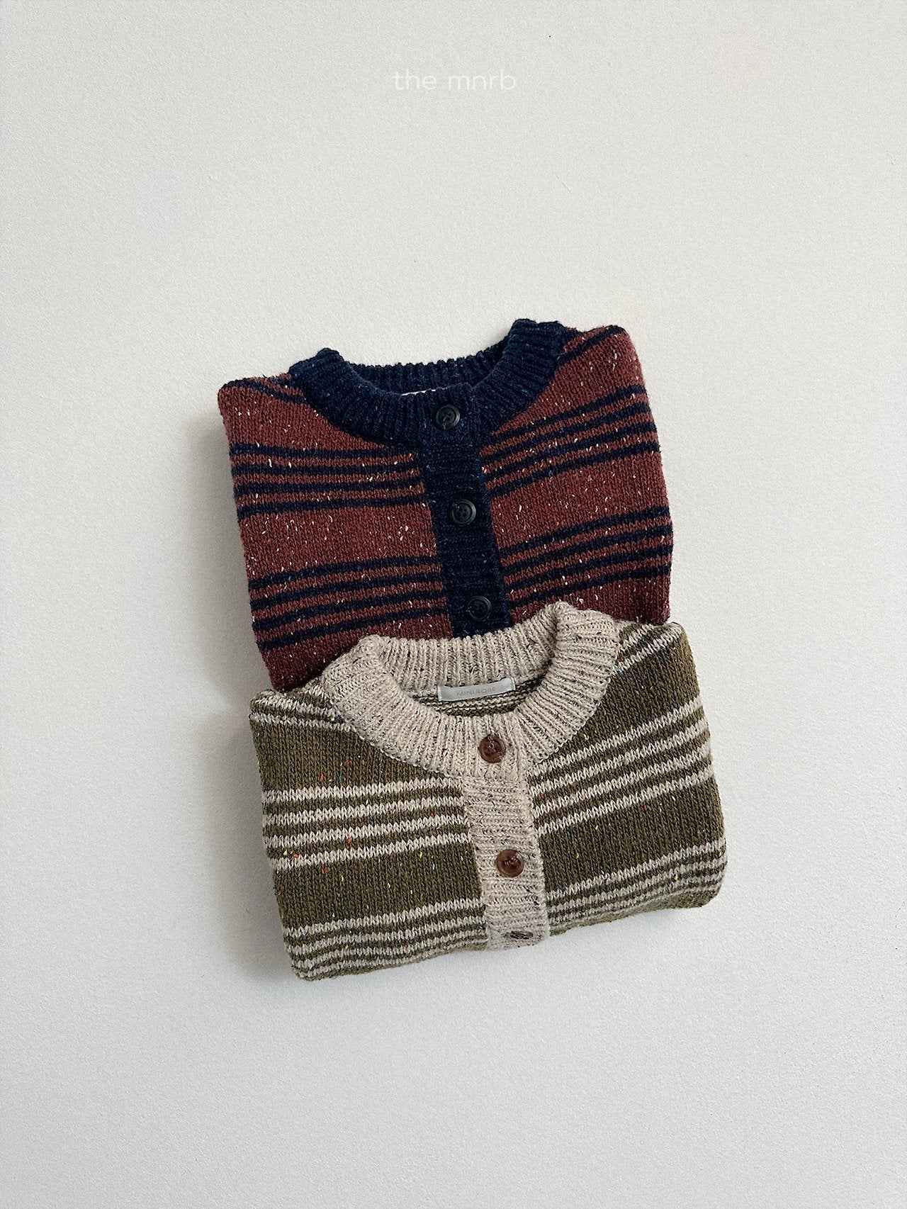 [minirobe] Four line knit cardigan