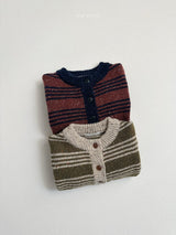 [minirobe] Four line knit cardigan