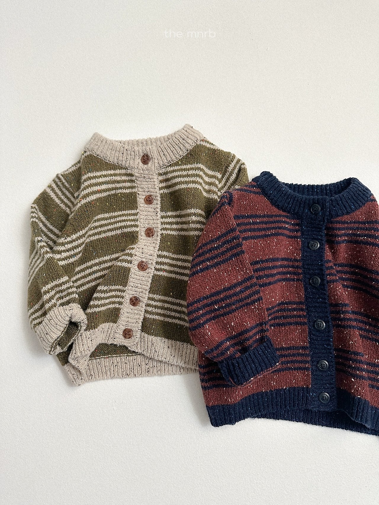 [minirobe] Four line knit cardigan