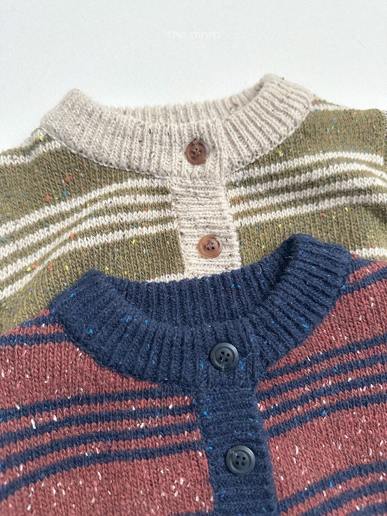 [minirobe] Four line knit cardigan