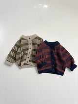 [minirobe] Four line knit cardigan
