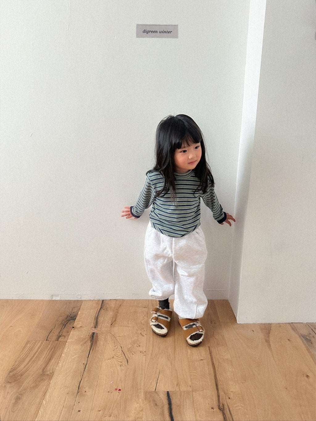 [digreen] Mix Stripe Bottleneck Tee