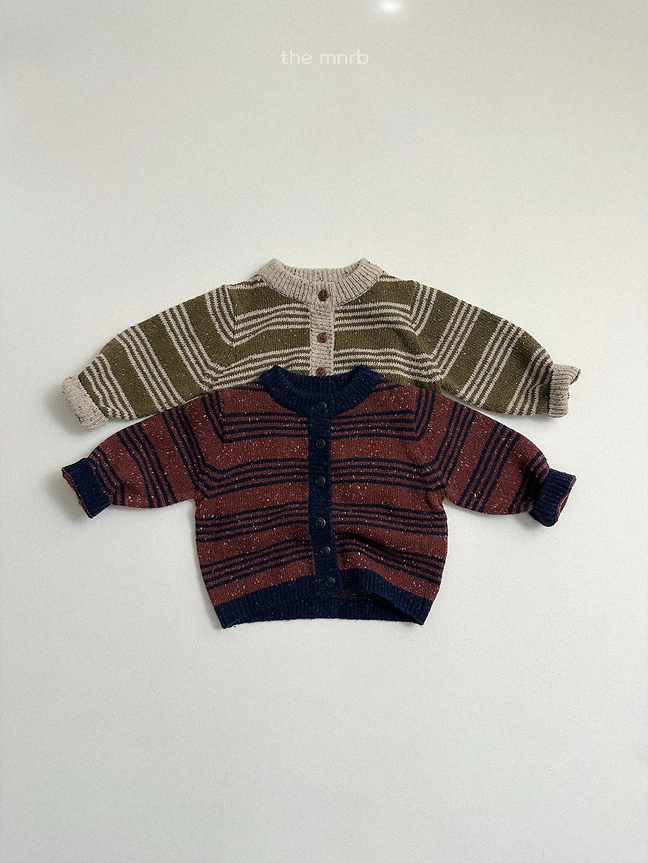 [minirobe] Four line knit cardigan