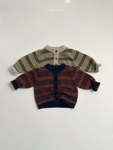 [minirobe] Four line knit cardigan