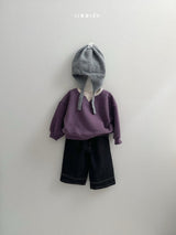[minirobe] Non-fade panel denim pants