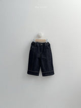 [minirobe] Non-fade panel denim pants
