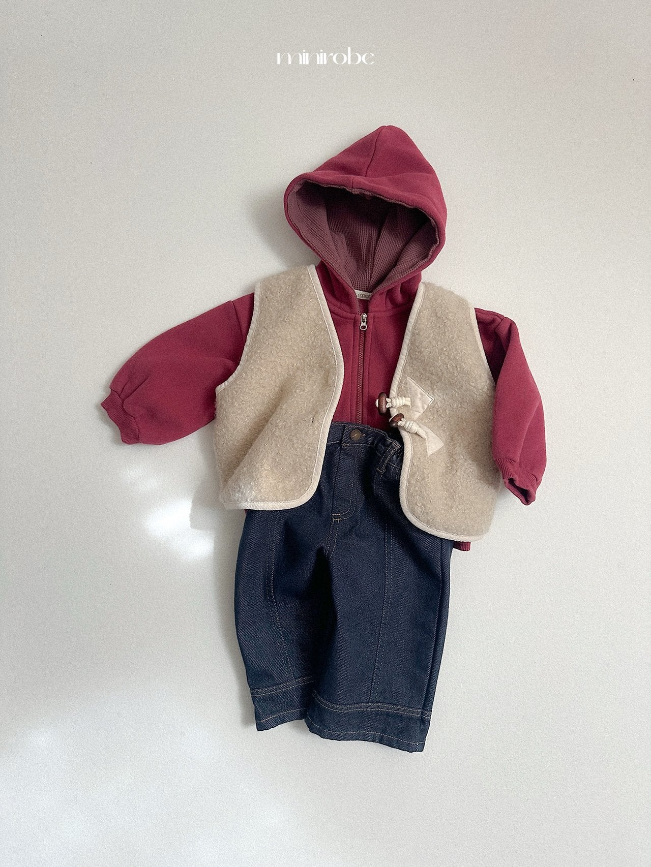 [minirobe] Barrel zip-up hoodie