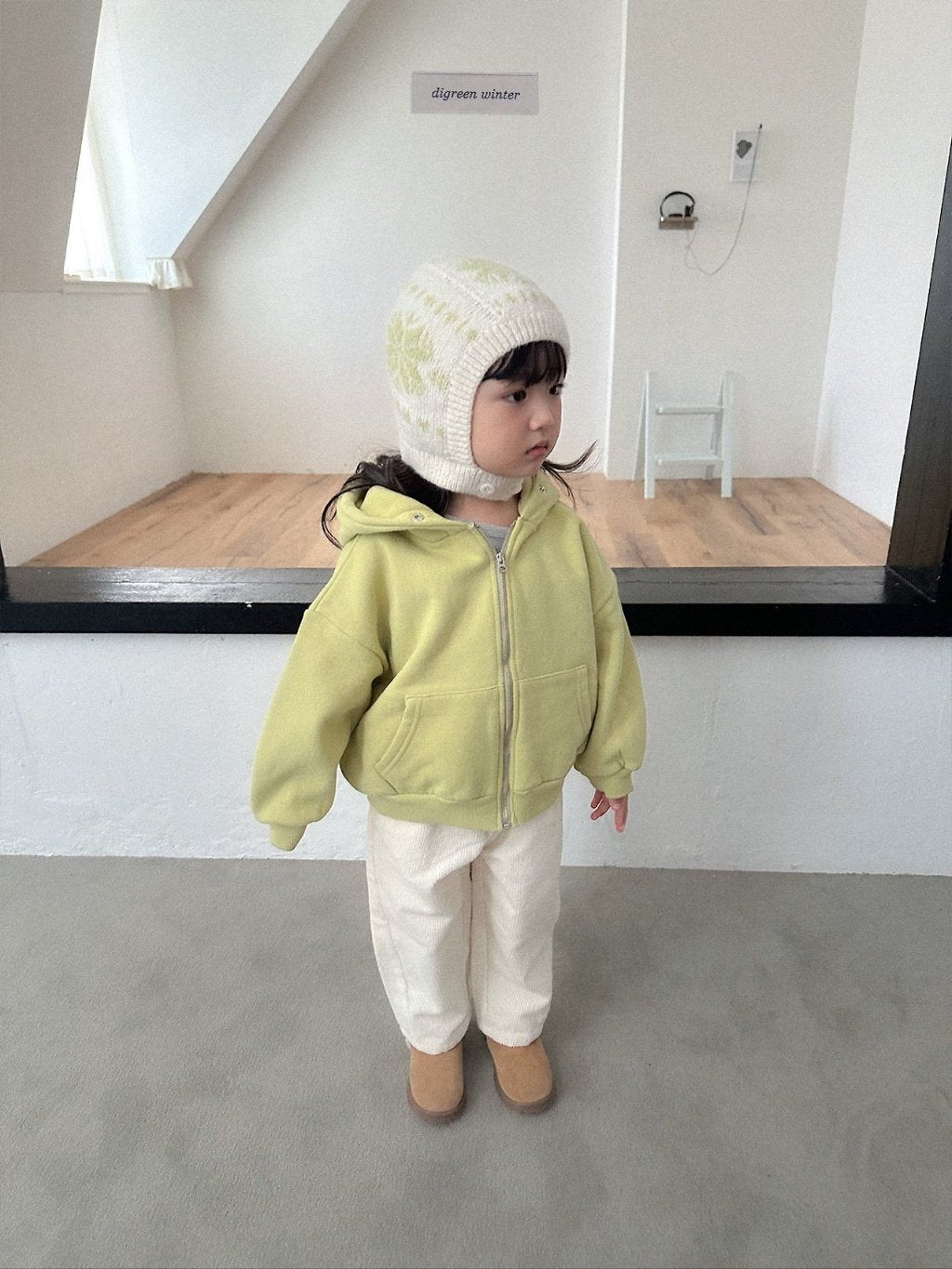 [digreen] Caramel Zipup Hoodie
