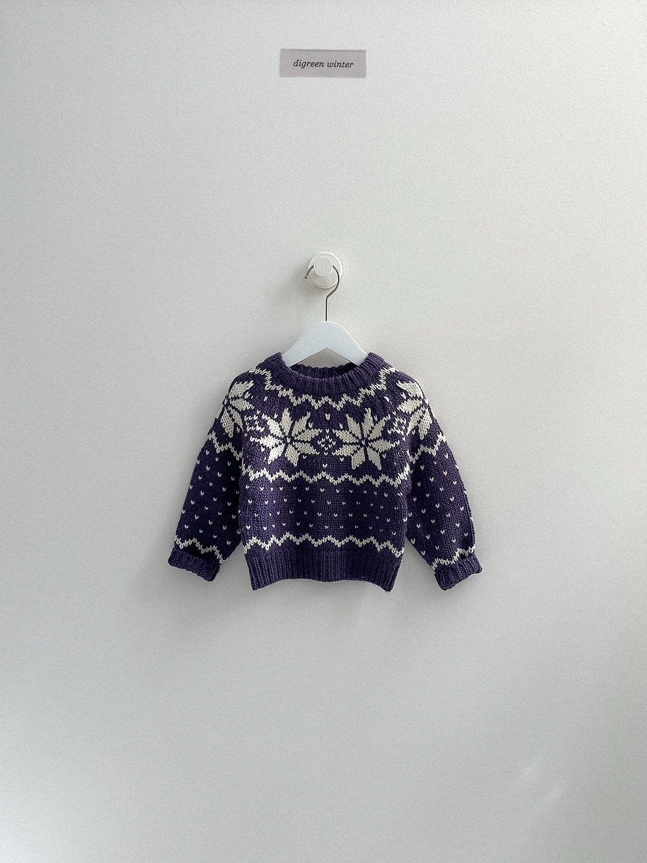 [digreen] Snowflake Knit Pullover