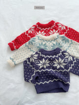 [digreen] Snowflake Knit Pullover