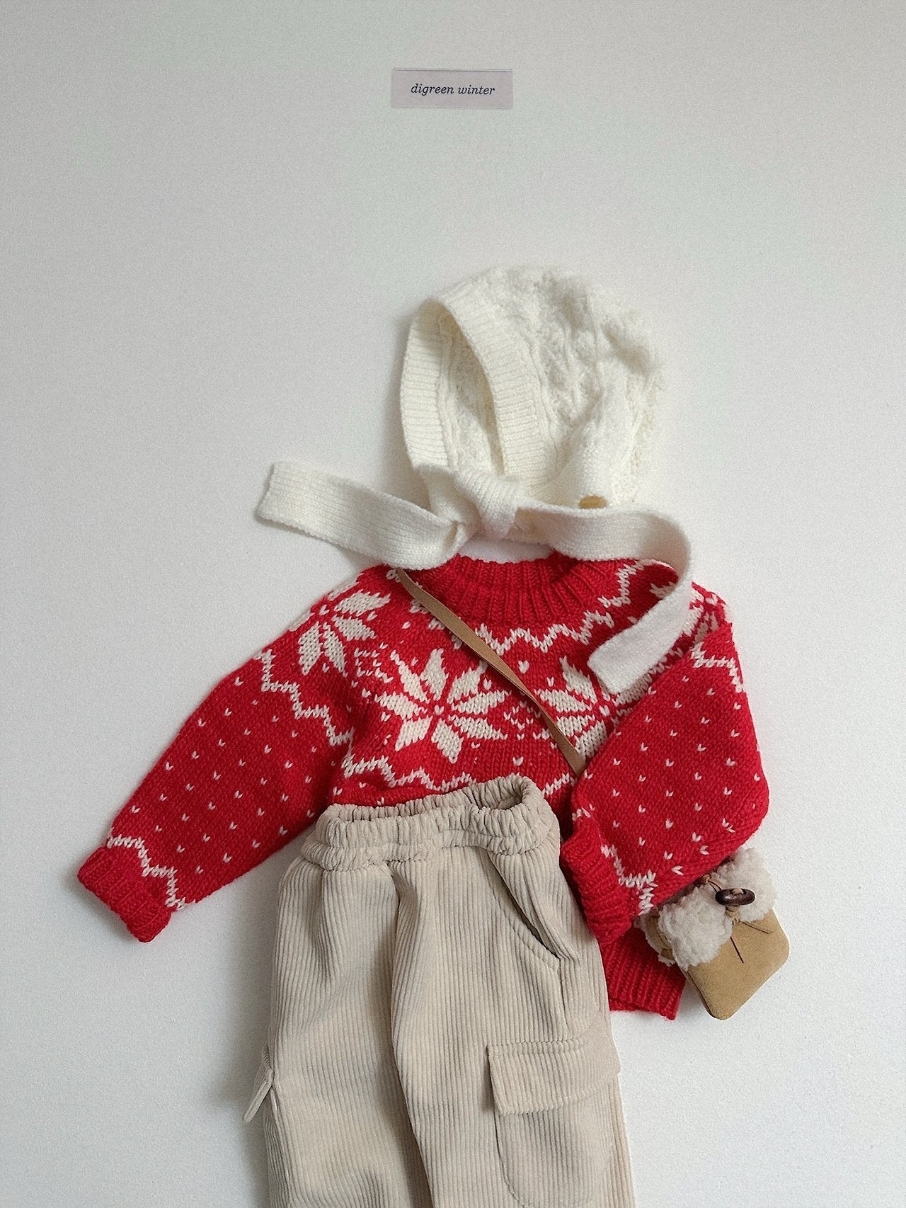 [digreen] Snowflake Knit Pullover