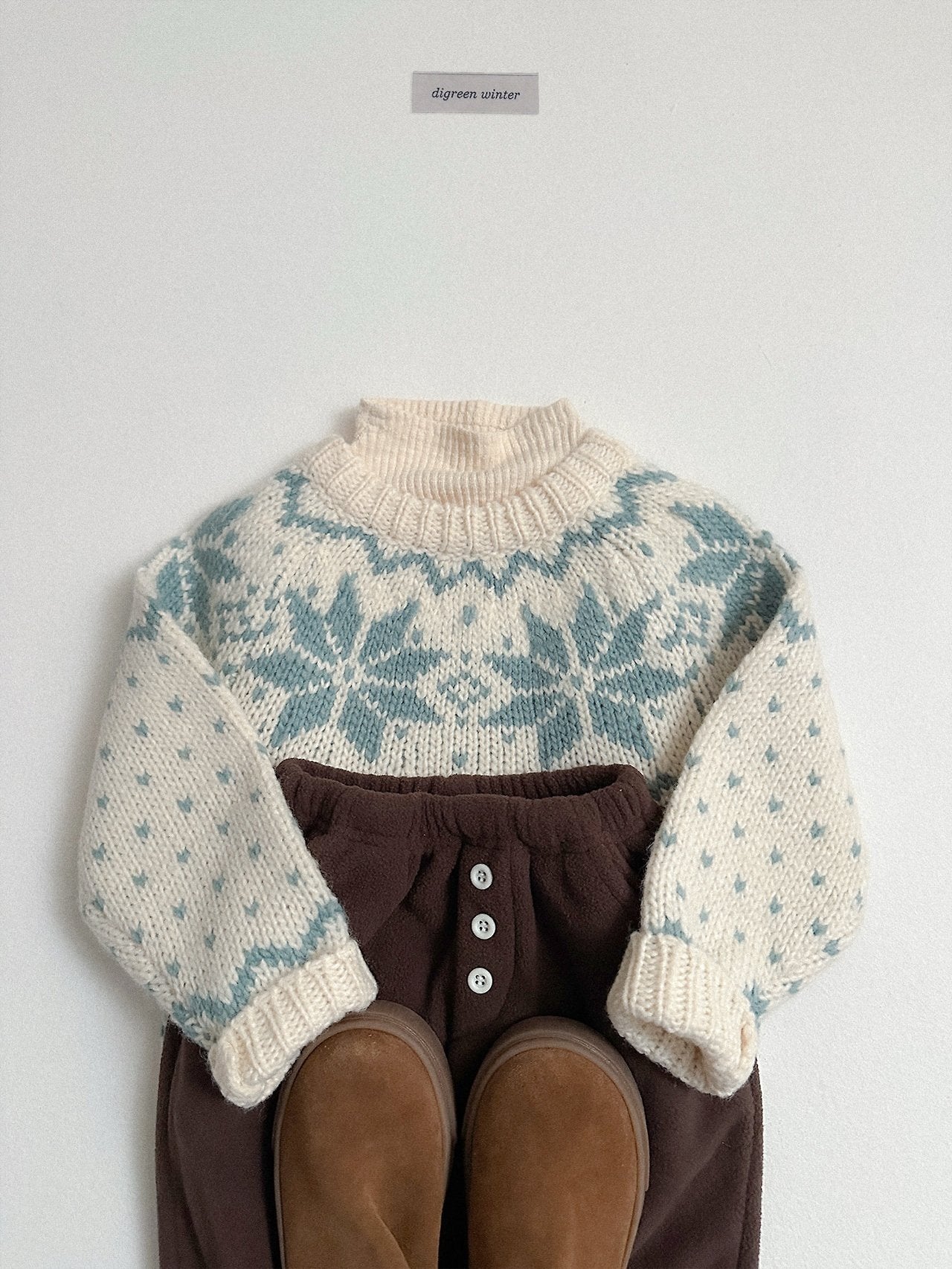 [digreen] Snowflake Knit Pullover