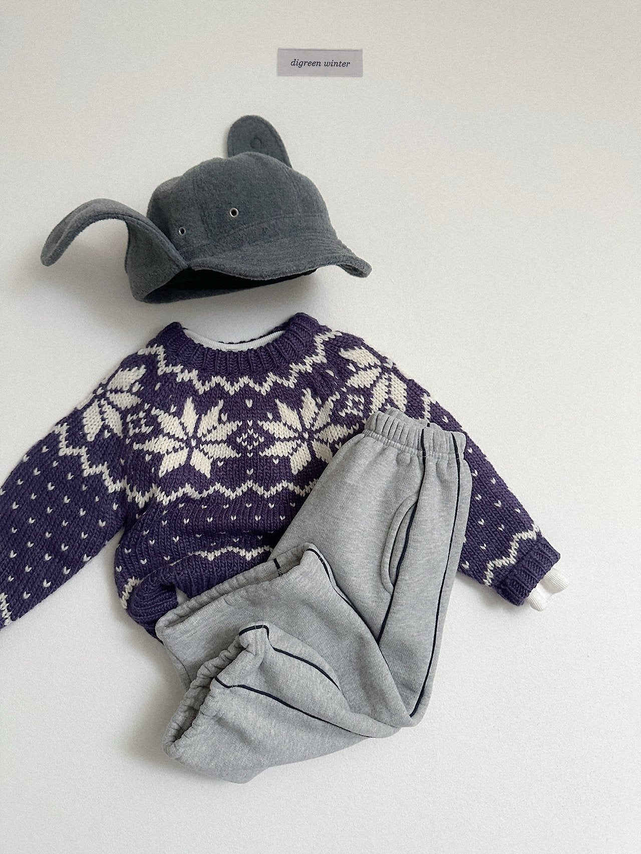 [digreen] Snowflake Knit Pullover