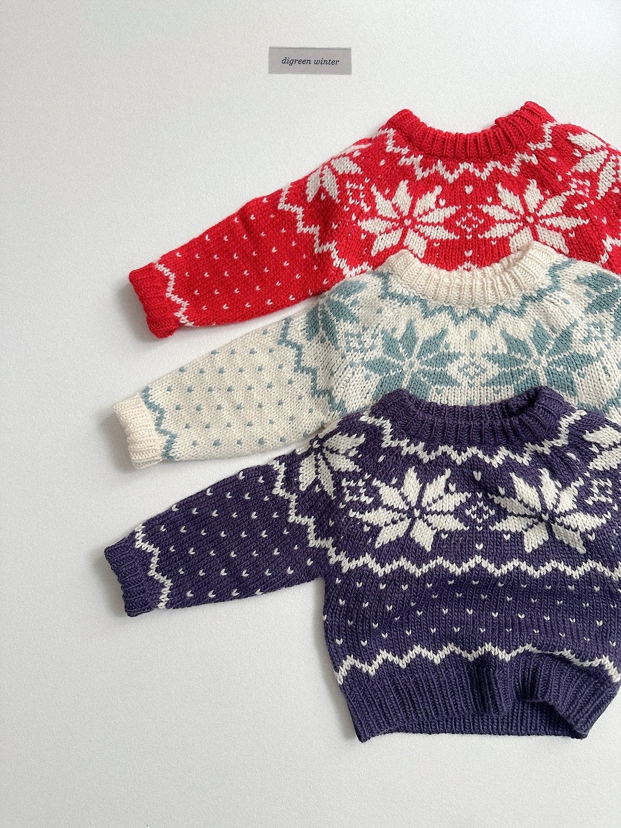 [digreen] Snowflake Knit Pullover