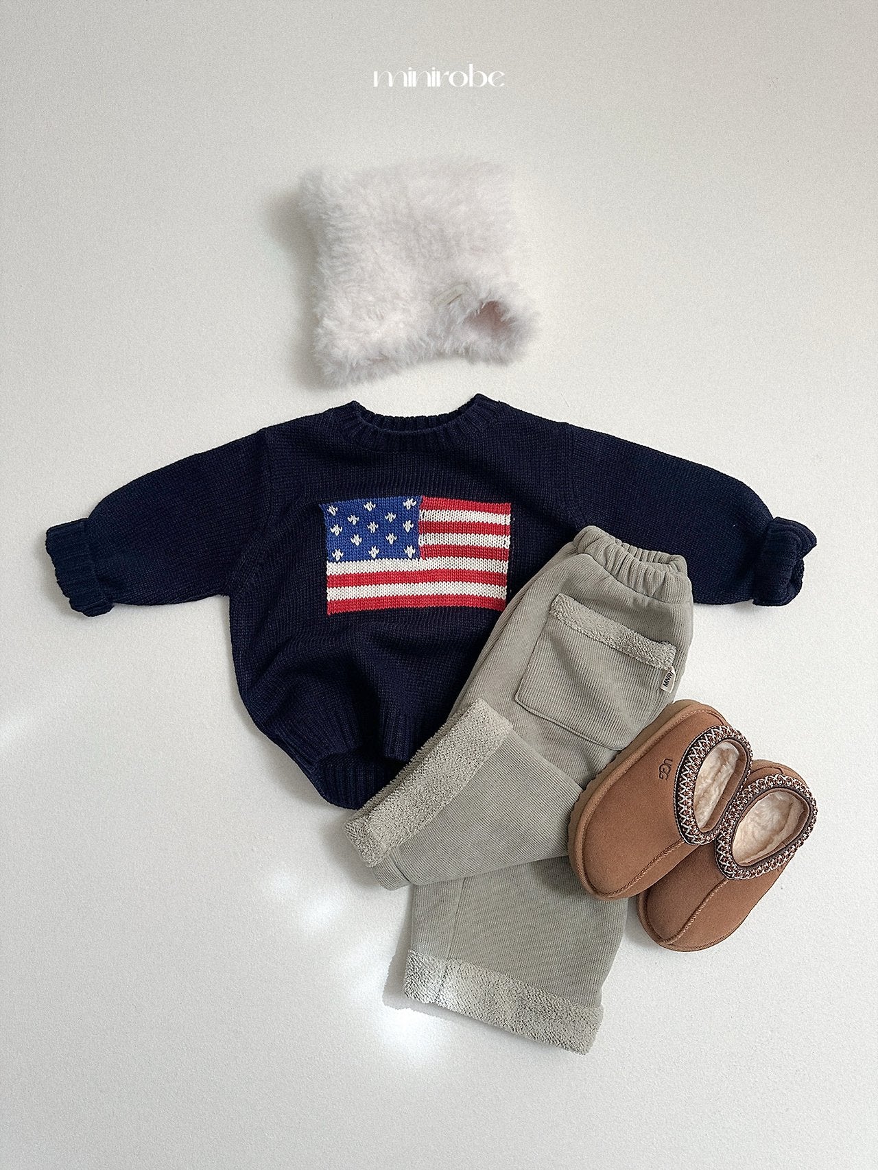 [minirobe] Roll-up straight pants