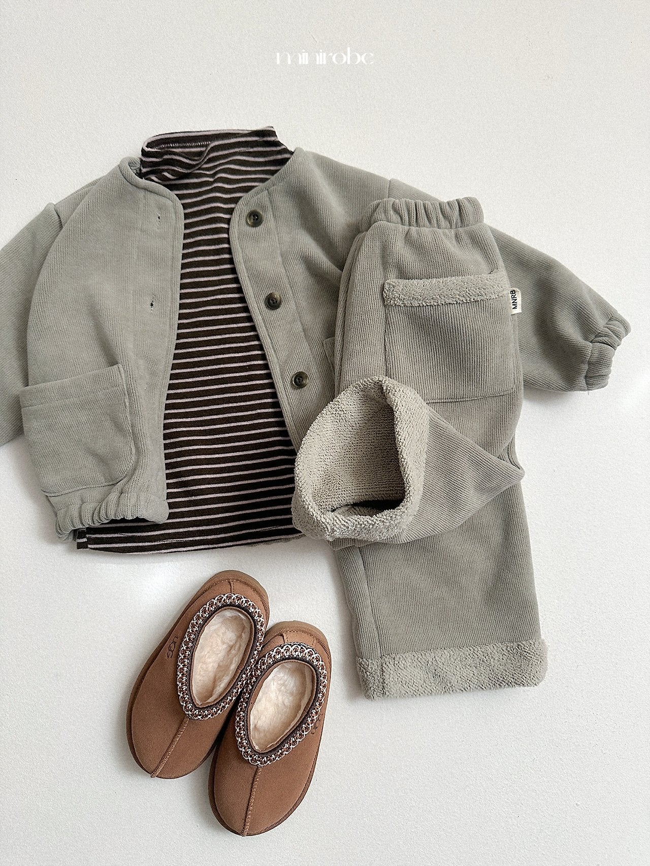 [minirobe] Roll-up straight pants