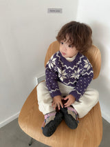 [digreen] Snowflake Knit Pullover