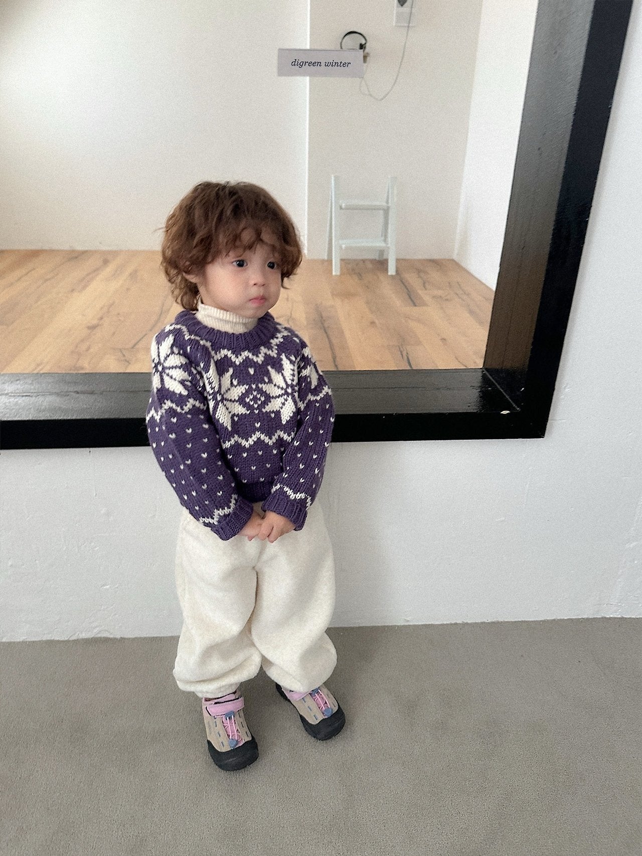 [digreen] Snowflake Knit Pullover