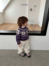[digreen] Snowflake Knit Pullover
