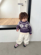 [digreen] Snowflake Knit Pullover