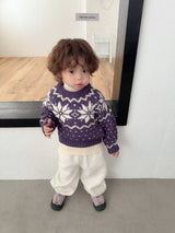 [digreen] Snowflake Knit Pullover