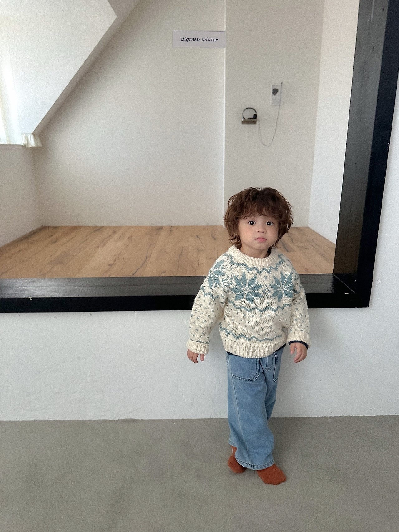 [digreen] Snowflake Knit Pullover
