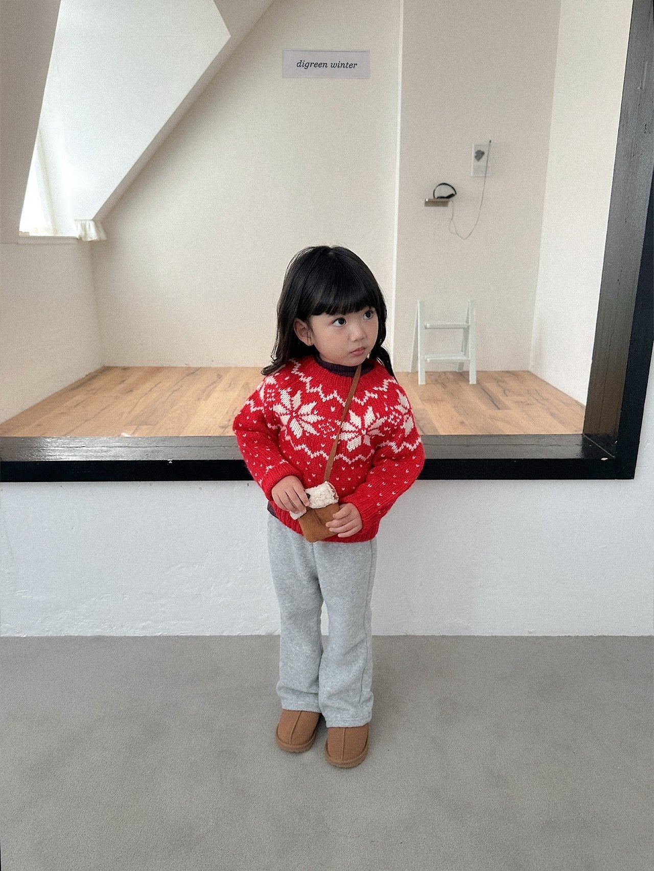 [digreen] Snowflake Knit Pullover