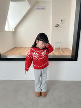 [digreen] Snowflake Knit Pullover