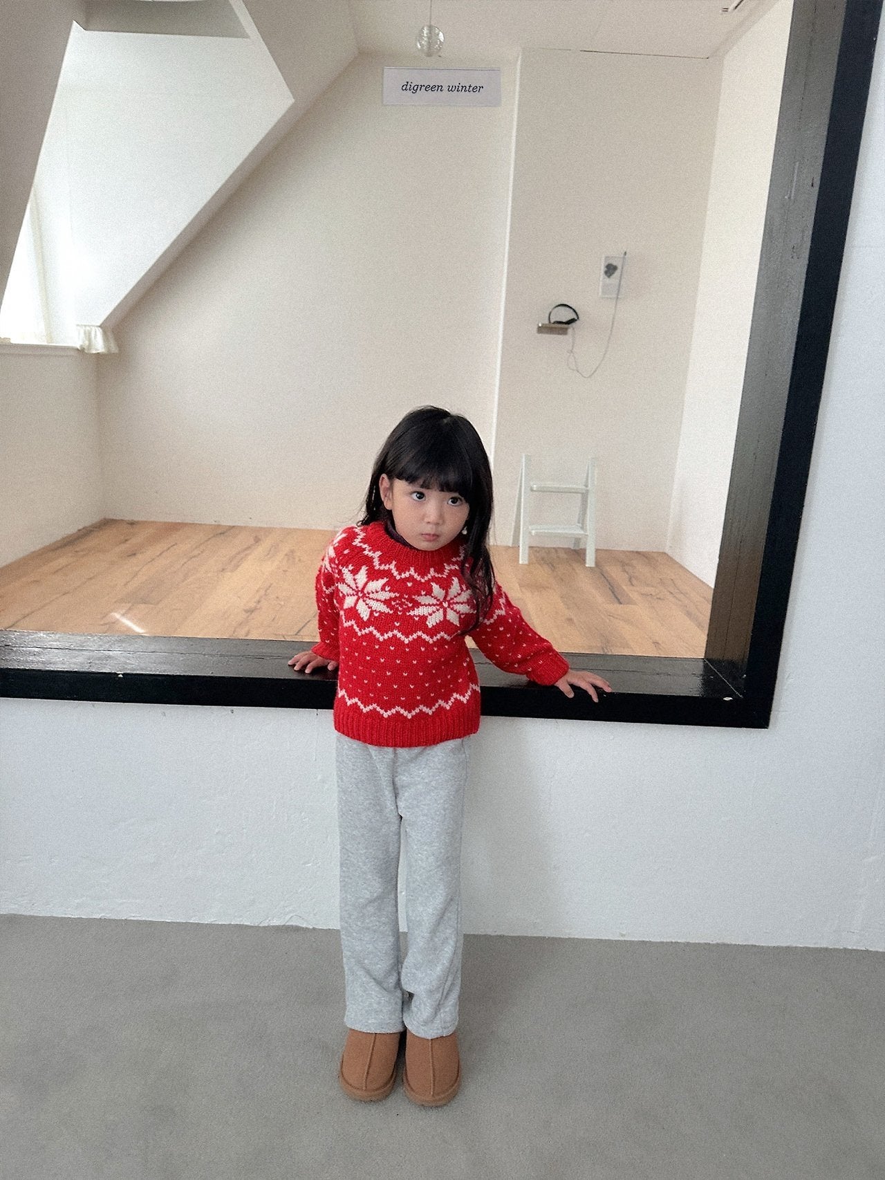 [digreen] Snowflake Knit Pullover