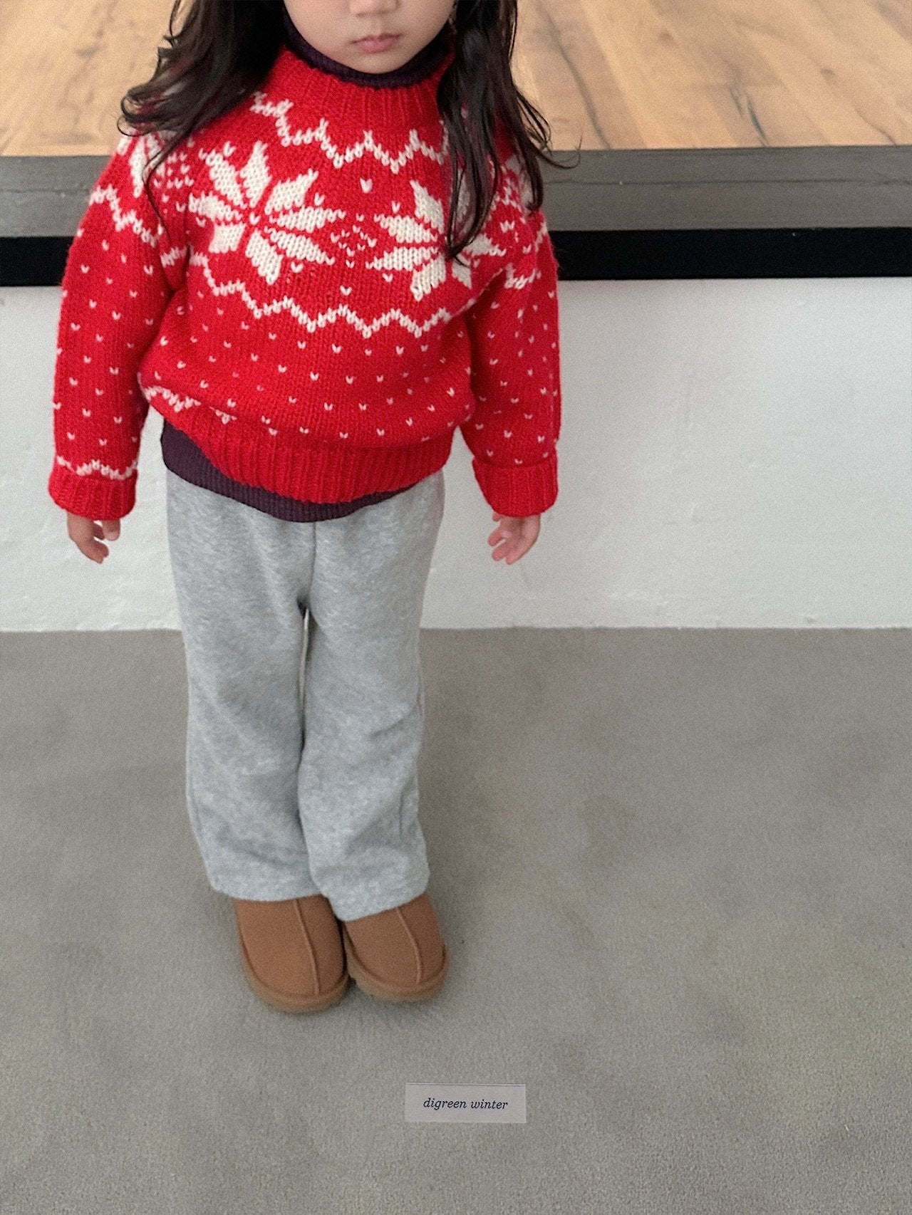 [digreen] Snowflake Knit Pullover