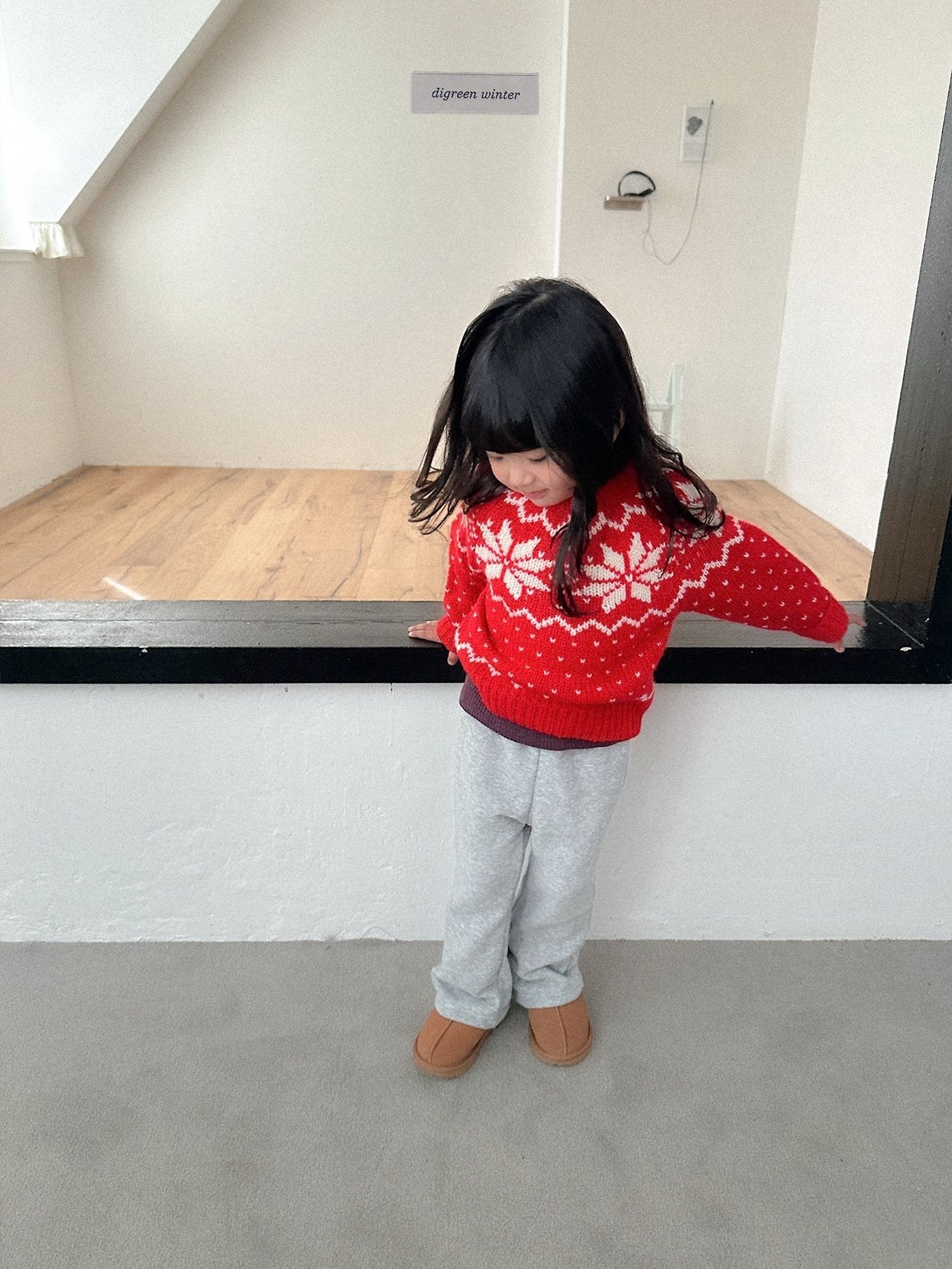 [digreen] Snowflake Knit Pullover