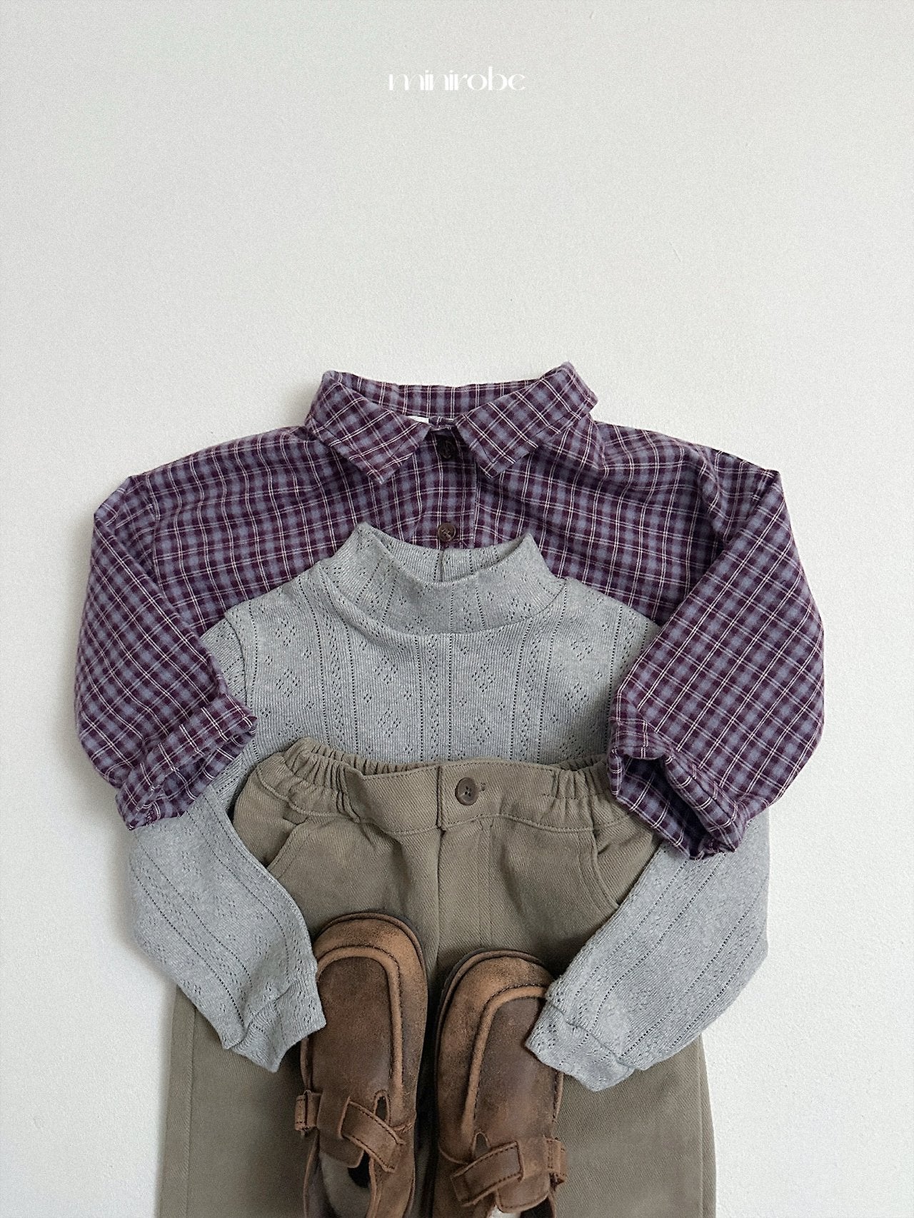 [minirobe] Lia check shirt
