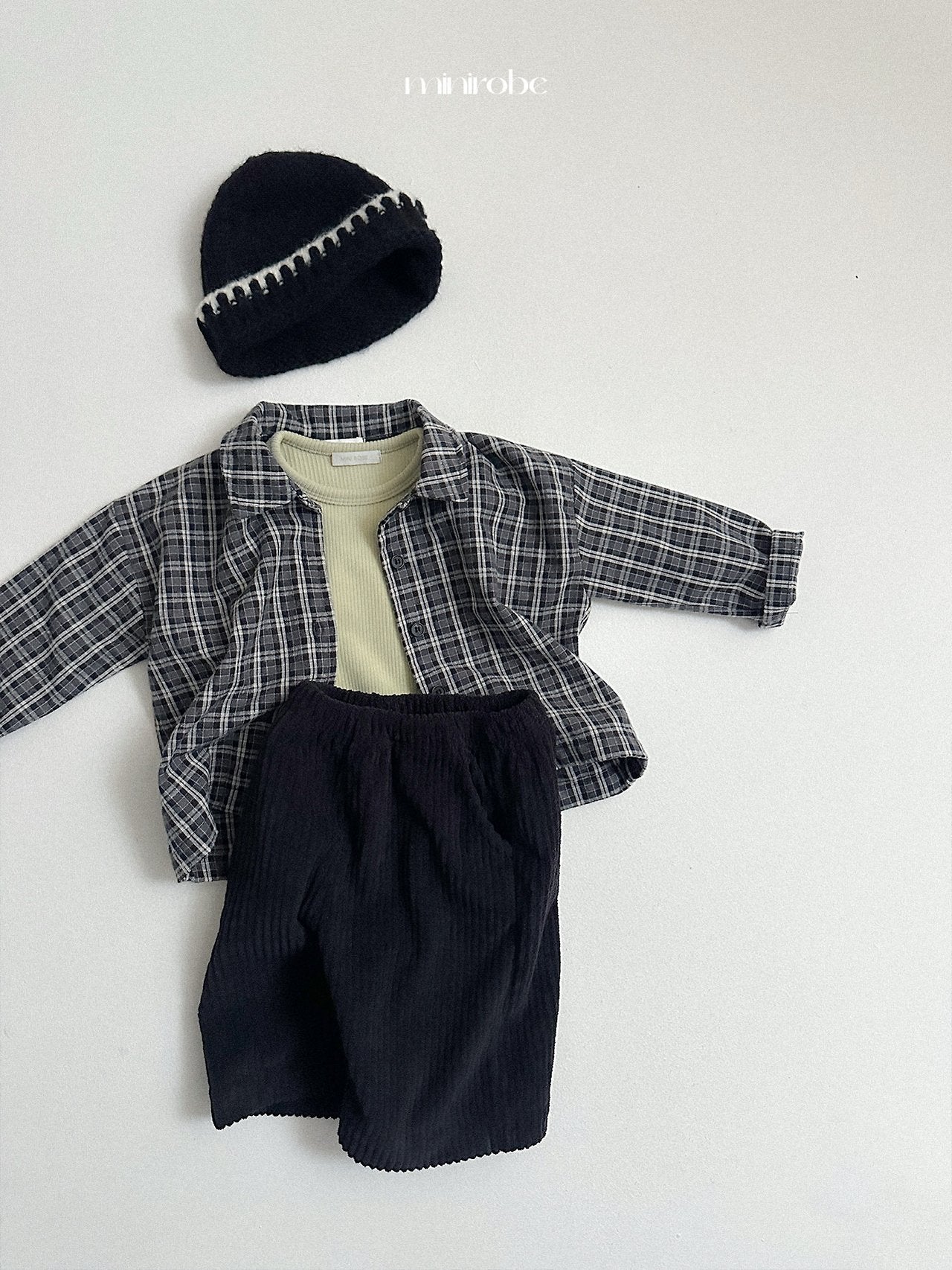 [minirobe] Lia check shirt