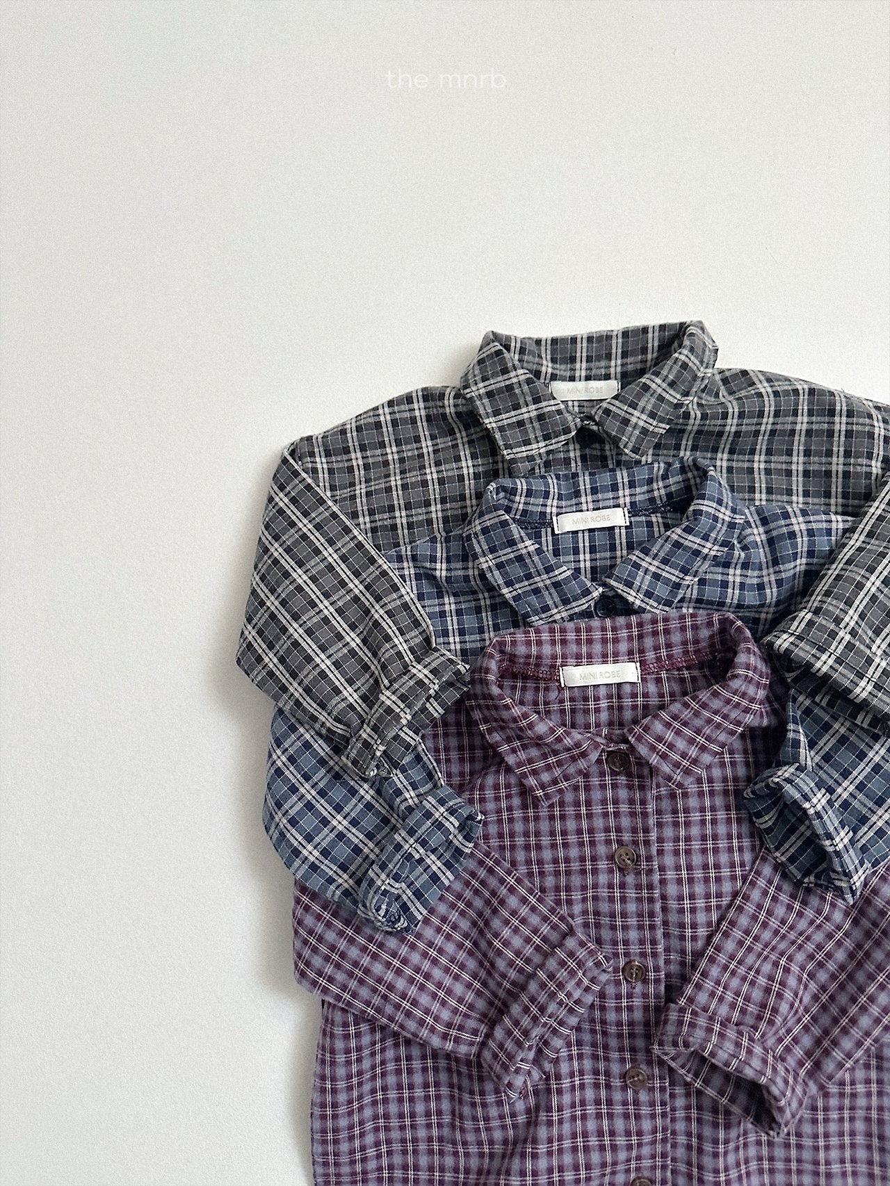 [minirobe] Lia check shirt