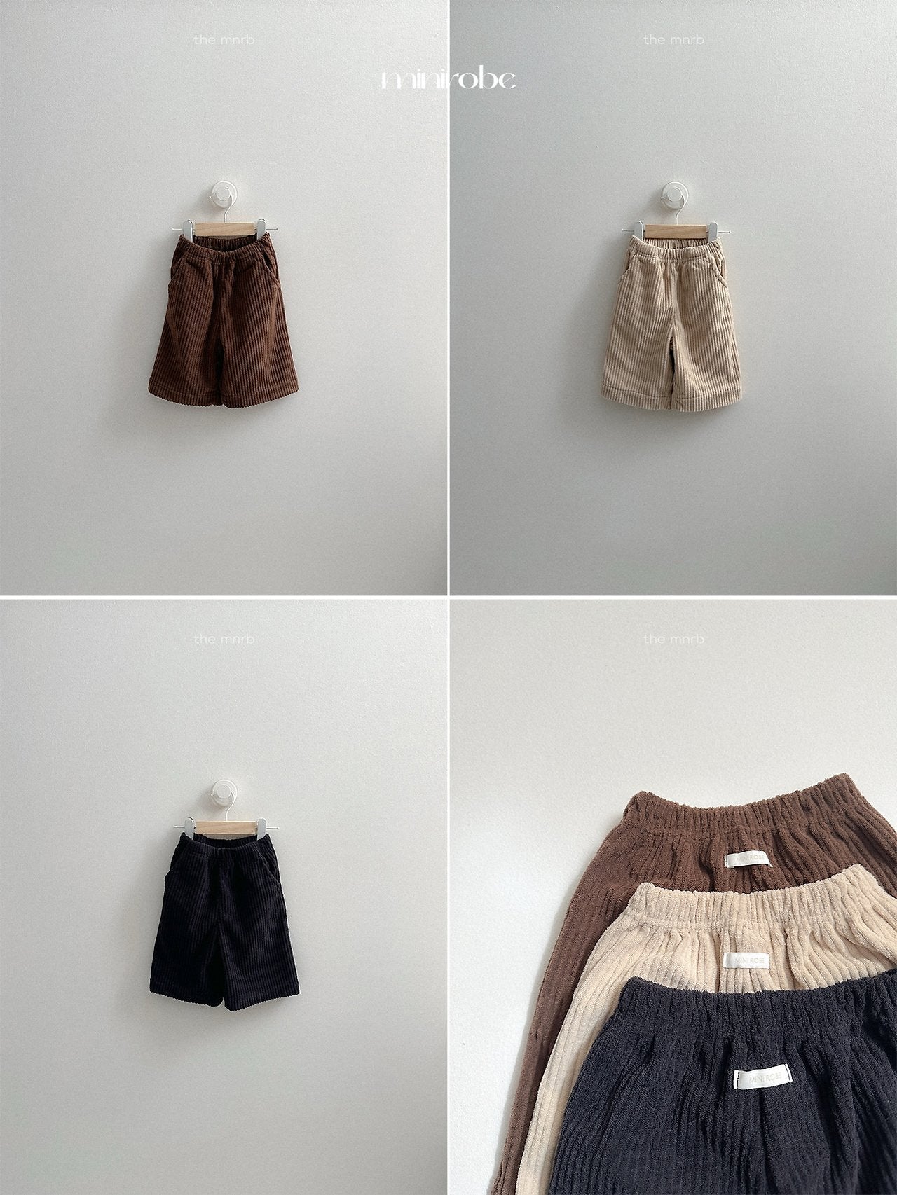 [minirobe] Culotte corduroy pants