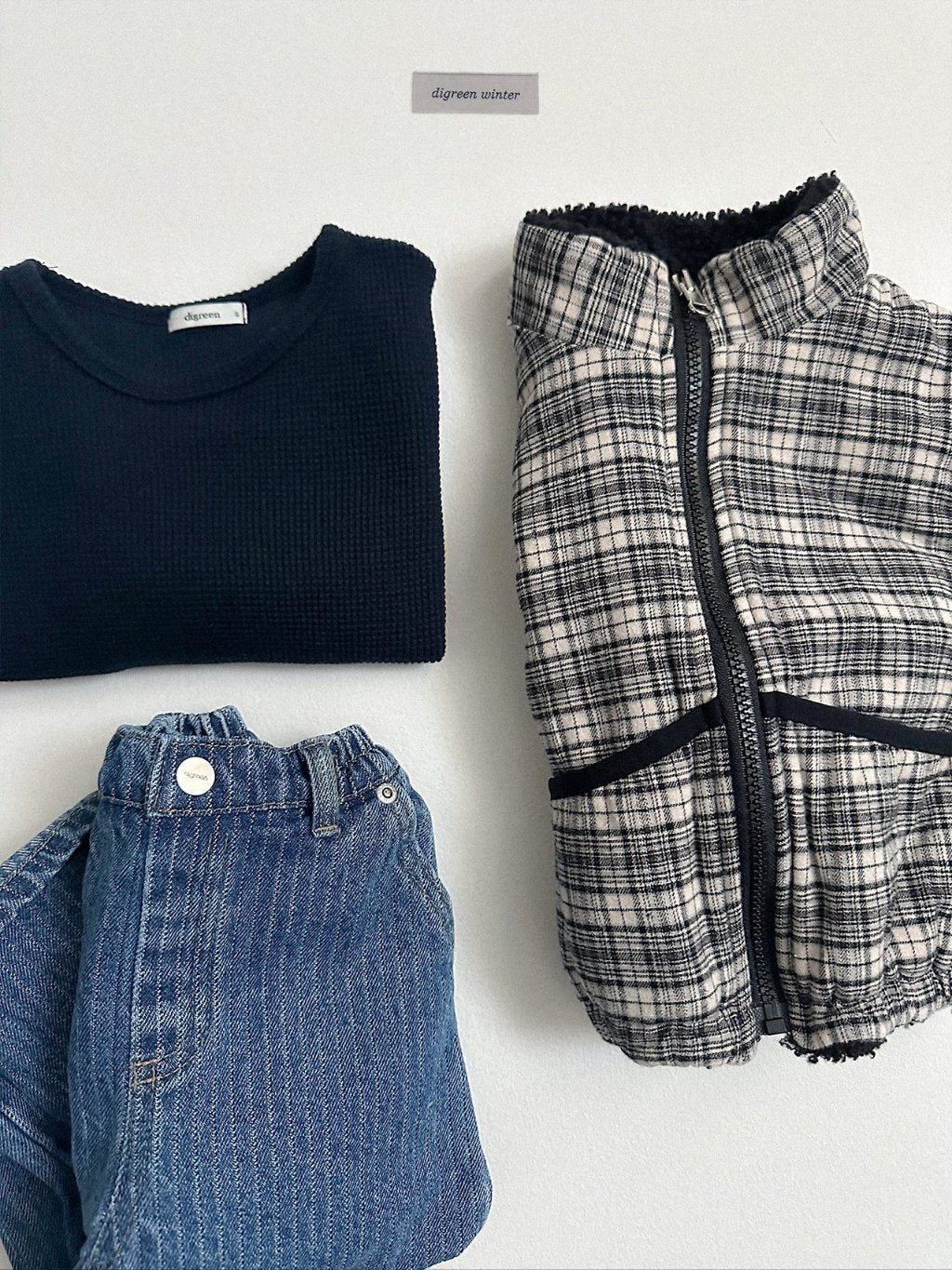 [digreen] Reversible Check Vest