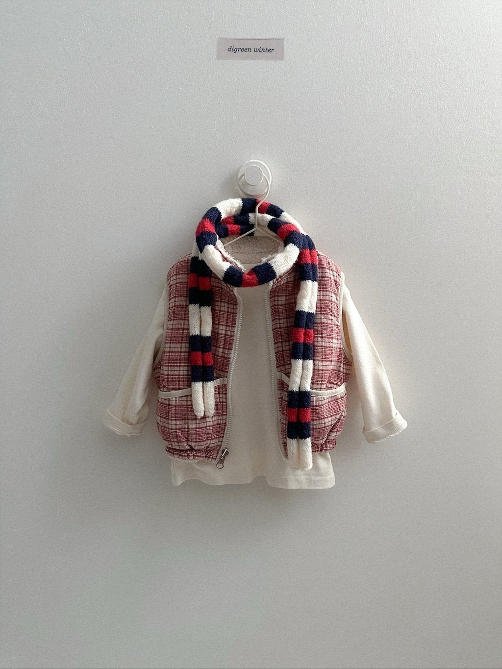 [digreen] Reversible Check Vest