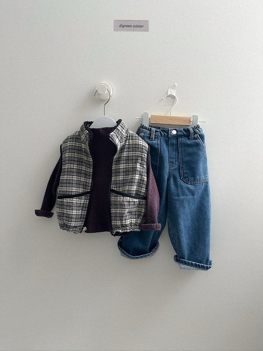 [digreen] Reversible Check Vest