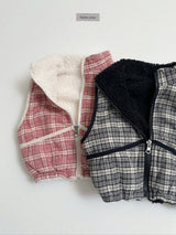 [digreen] Reversible Check Vest