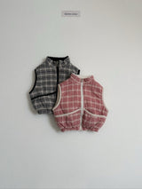 [digreen] Reversible Check Vest
