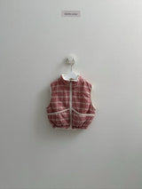 [digreen] Reversible Check Vest
